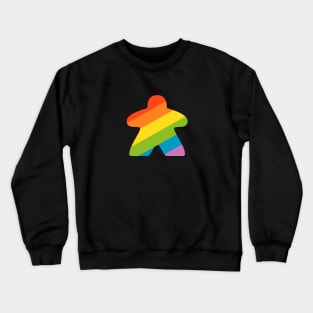 Rainbow Meeple Board Games Addict Crewneck Sweatshirt